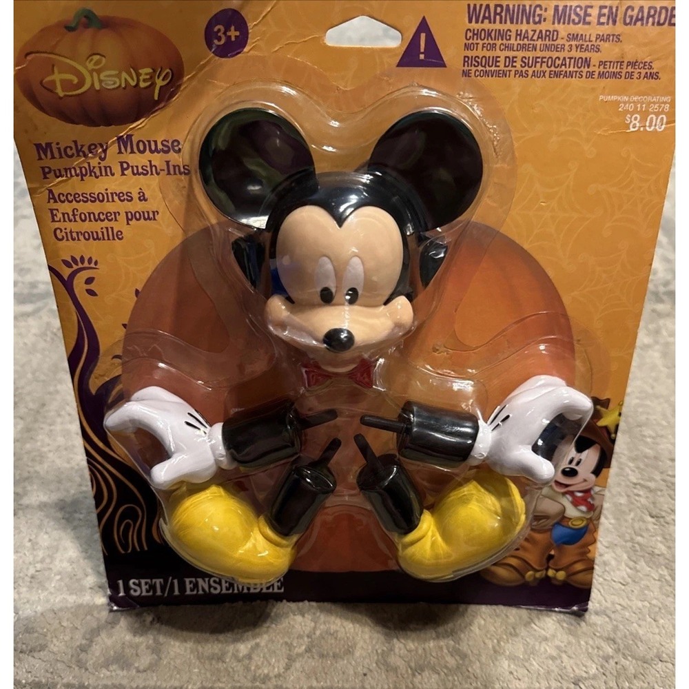 Gemmy Mickey Mouse Vampire Disney Pumpkin Decoration Halloween Jack O Lantern